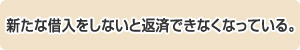 新たな借入をしないと返済できなくなっている。